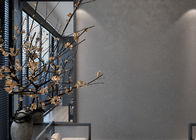 取り外し可能なビニールの研究室のための灰色の葉パターンが付いている現代的な壁カバー