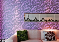 現代壁カバー、寝具部屋のための紫色の幾何学的で取り外し可能な壁紙