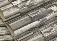 居間、灰色の石造りパターンのための流行の取り外し可能なのどの煉瓦壁紙