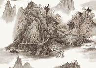 中国様式のSofa/TVの背景のための現代的な壁カバーの山そして川