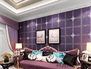 紫色色のスエードの壁紙の幾何学的設計のソファーのBackgroungの中国の工場製造者